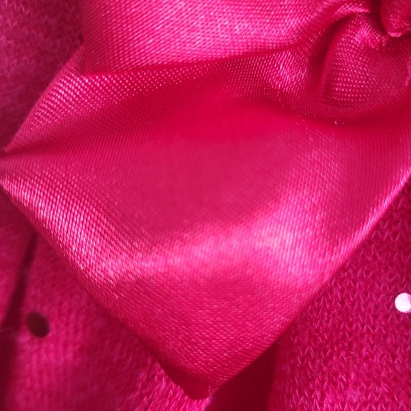 youngland baby doll newborn dress 3/6 red‎ sparkly with bow dressy - Picture 5 of 6